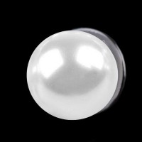 Ozdobné zapínání / brož perla, 1ks, bílá - perlová